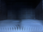 シールドテント型電波暗室の中の電波吸収体