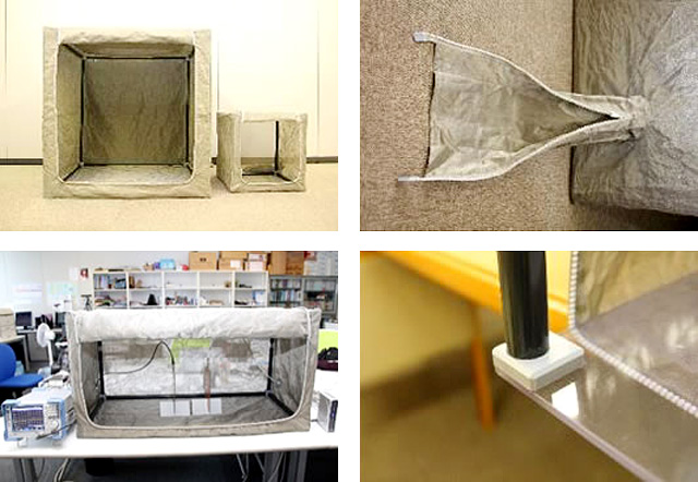 富山電気ビルの電磁波シールドテントコンパクト電磁波シールドボックス