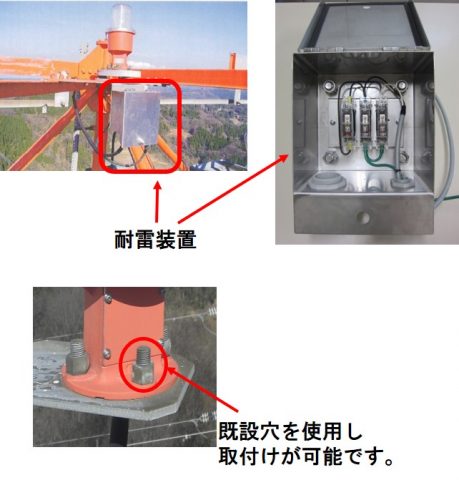 雷対策　航空障害灯